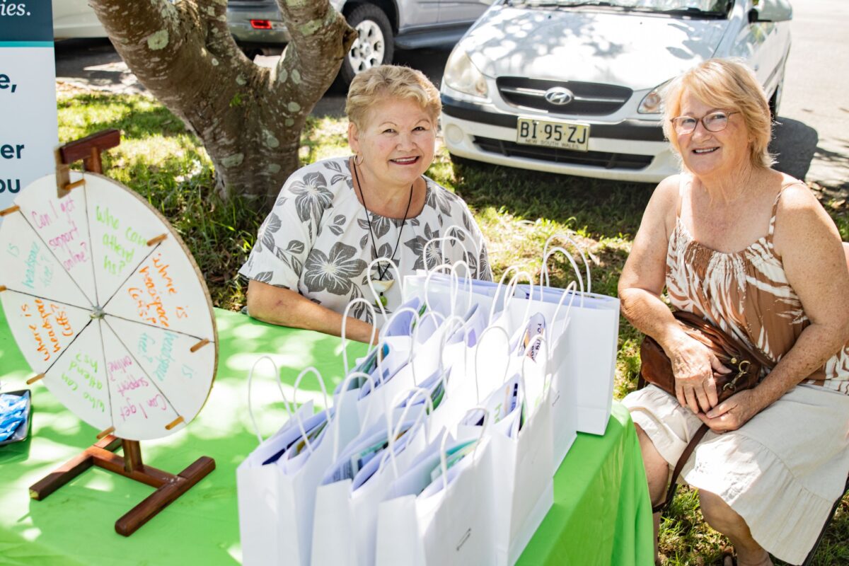 Janene (left) Connecting at the Care and Connect Day!