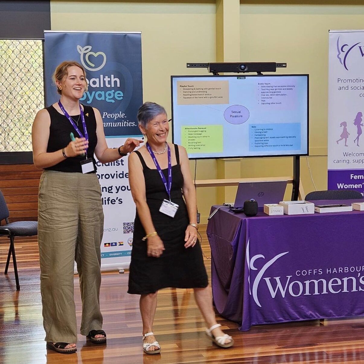 EPP Manager Heidi and Nurse Berry presenting at the 2026 EPP Education Day